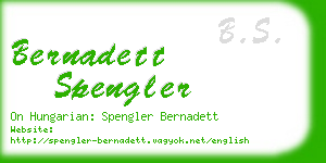 bernadett spengler business card